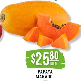 Soriana Híper Papaya Maradol oferta