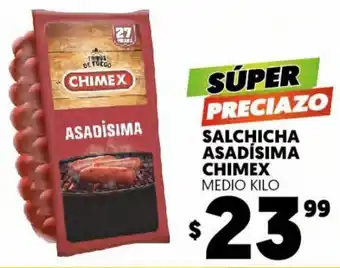 Merco Salchicha Asadísima Chimex oferta