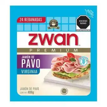 Jamón de pavo zwan virginia 400 gr