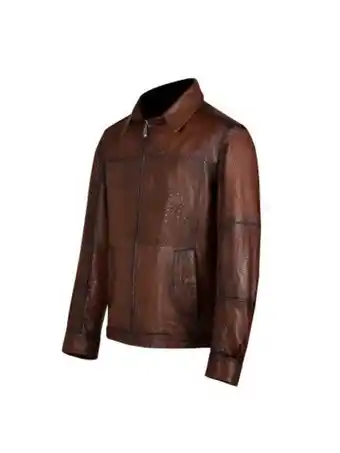 Cuadra Chamarra en piel genuina de avestruz oferta