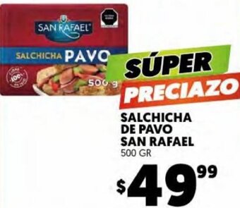 Salchicha de Pavo San Rafael 500gr