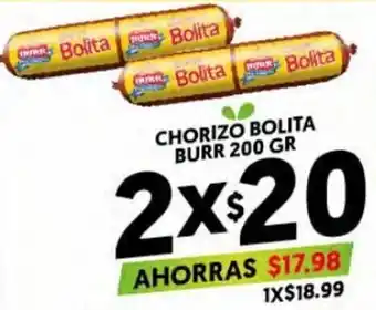 Chorizo Bolita Burr 2x200gr