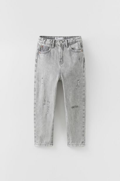 Jean mom gris discount zara