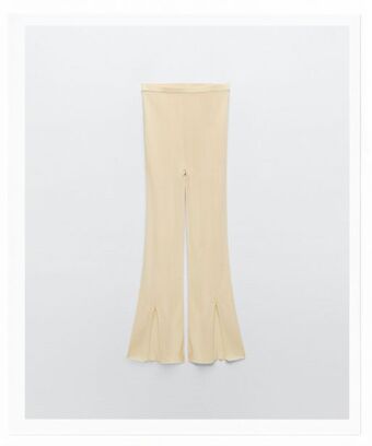 ZARA Pantalón punto rib oferta