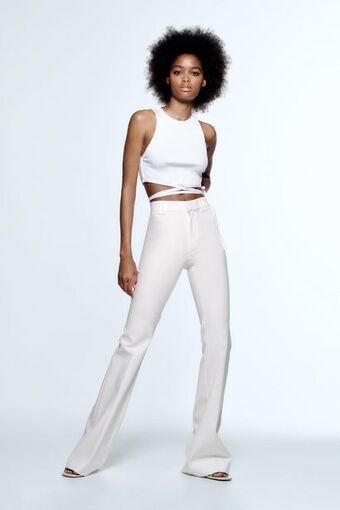 ZARA Pantalón flare oferta