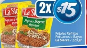 Frijoles Refritos Peruanos o Bayos La Sierra 2x220gr