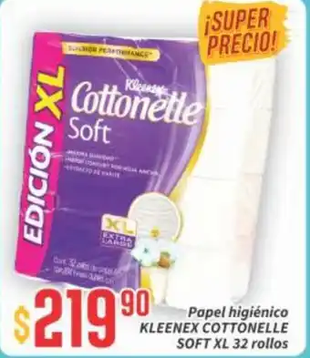 KLEENEX COTTONELLE SOFT Papel higienico 32 Rollos