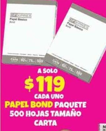Soriana Mercado Papel Bond Paquete 500 Hojas Tamaño carta oferta