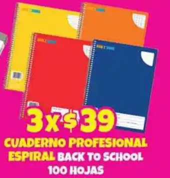 Soriana Mercado Cuaderno Profesional Espiral Back To School 100 Hojas oferta