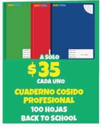 Soriana Mercado Cuaderno Cosido Profesional 100 Hojas Back to School oferta