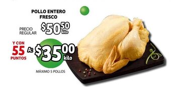 Soriana Híper Pollo Entero Fresco oferta