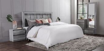 Muebles Dico Recámara king size / matrimonial kora gris oferta