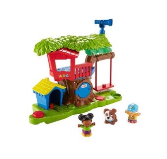 Fisher-price compartiendo en la casa del árbol