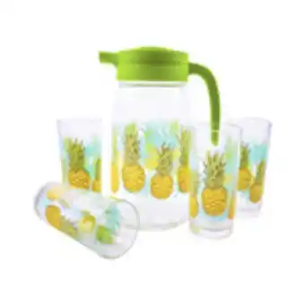 Libbey exclusivo juego de agua decorado piñas 295ml