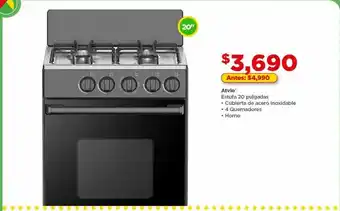 Bodega Aurrerá Estufa 20 pulgadas oferta