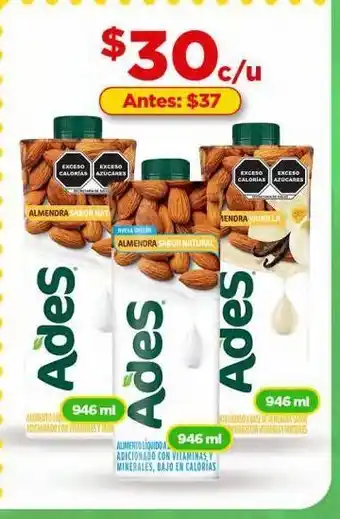 Bodega Aurrerá Leche de almendras ades oferta