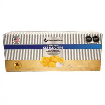 Sam's Club Papas fritas member's mark kettle chips con sal de mar 18 pzas de 28 g c/u oferta