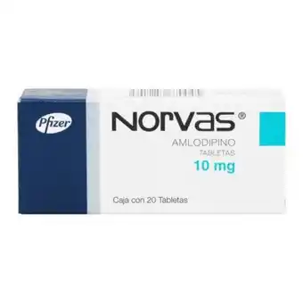 Norvas 10 mg con 20 tabletas