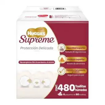 Sam's Club Toallitas húmedas huggies supreme 480 pzas oferta
