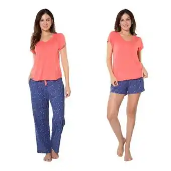 Sam's Club Set de pijama para dama nine and co talla eg rosa fuerte 3 pzas oferta