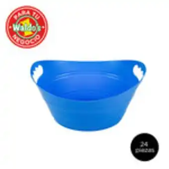 Waldos Mayoreo cubeta para hielos azul, 24 piezas oferta