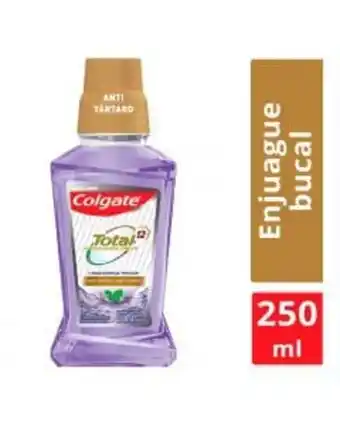 Colgate enjuague bucal total 12 anti-sarro zero alcohol 250 ml