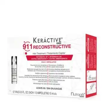 Dax Tratamiento capilar reconstructive keractive 911, nutrapél 12 ampolletas de 15 ml c/u oferta