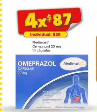 Bodega Aurrerá Medimart omeprazol 20mg 14 cápsulas oferta