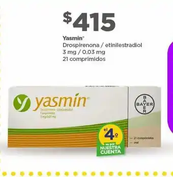 Bodega Aurrerá Yasmin drospirenona / etinilestradiol 3mg 21 comprimidos oferta