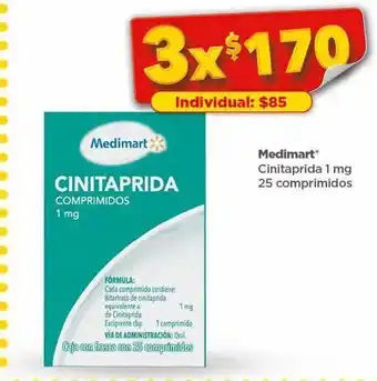 Bodega Aurrerá Medimart cinitaprida 1mg 25 comprimidos oferta
