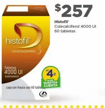 Bodega Aurrerá Histofil colecalciferol 40000ui 60 tabletas oferta