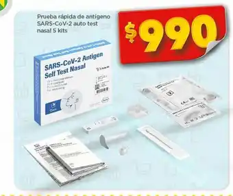 Bodega Aurrerá Prueba rápida de antígeno sars-cov-2 test nasal 5 kits oferta