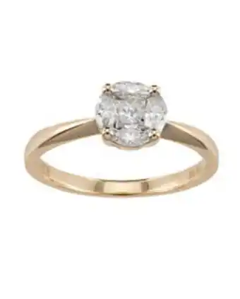 Joyerías Bizzarro Anillo de compromiso solitario de oro amarillo con 34 pts de diamante oferta