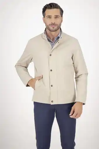 Chamarra roberts beige regular fit