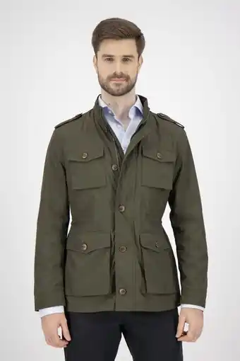 Chamarra roberts regular fit color verde olivo