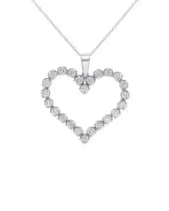 Joyerías Bizzarro Collar de oro blanco con diamantes y dije de corazón oferta