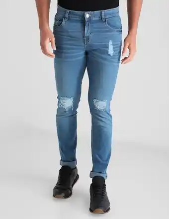 Suburbia Jeans slim contempo lavado desgastado para hombre oferta
