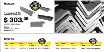 Sodimac Homecenter Ángulo 1/8" x 1" oferta