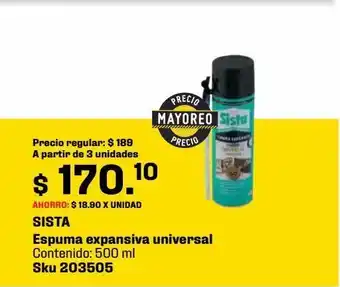 Sodimac Homecenter Espuma expansiva universal oferta