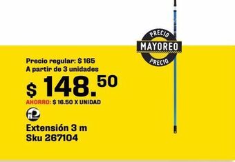 Sodimac Homecenter Extensión de metal 3 m oferta