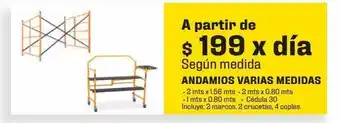 Sodimac Homecenter Andamios varios medidas oferta