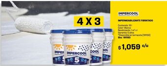 Sodimac Homecenter Impermeabilizante impercool fibratado 5 años blanco 19 l oferta