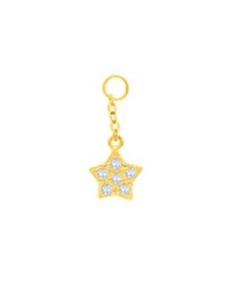 Joyerías Bizzarro Charm colgante de estrella en oro con zirconias oferta