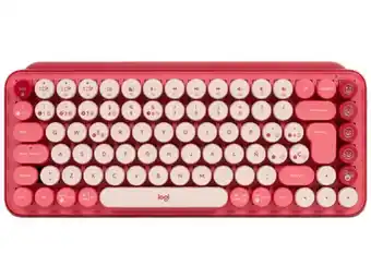 PCEL Teclado mecánico logitech pop keys, inalámbrico. color rosa. (versión en español) oferta