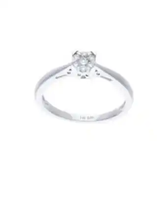 Joyerías Bizzarro Solitario de oro blanco 14k con 13 puntos de diamante oferta