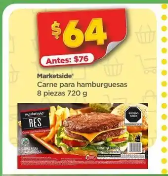 Bodega Aurrerá Carne para hamburguesas 8 pzas 720g oferta
