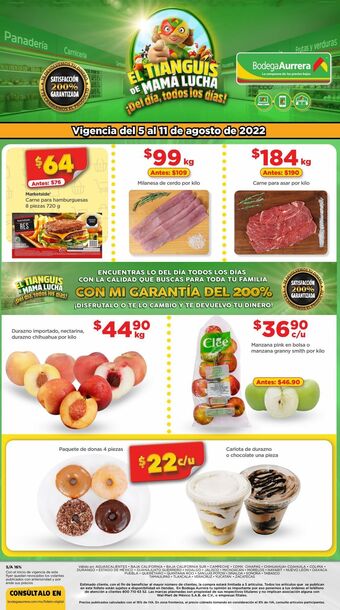 Bodega Aurrerá Milanesa de cerdo por kilo oferta