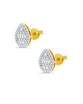 Joyerías Bizzarro Broqueles de oro amarillo 14k con 33pts de diamante oferta