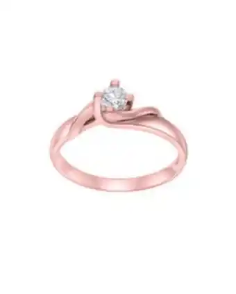 Joyerías Bizzarro Solitario de oro rosa 14 kt de 24pts. de diamante oferta
