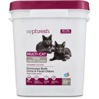 Petco Sophresh multi-gato arena de arcilla aglutinante control de olores con aroma a lino para gato, 13.6 kg oferta